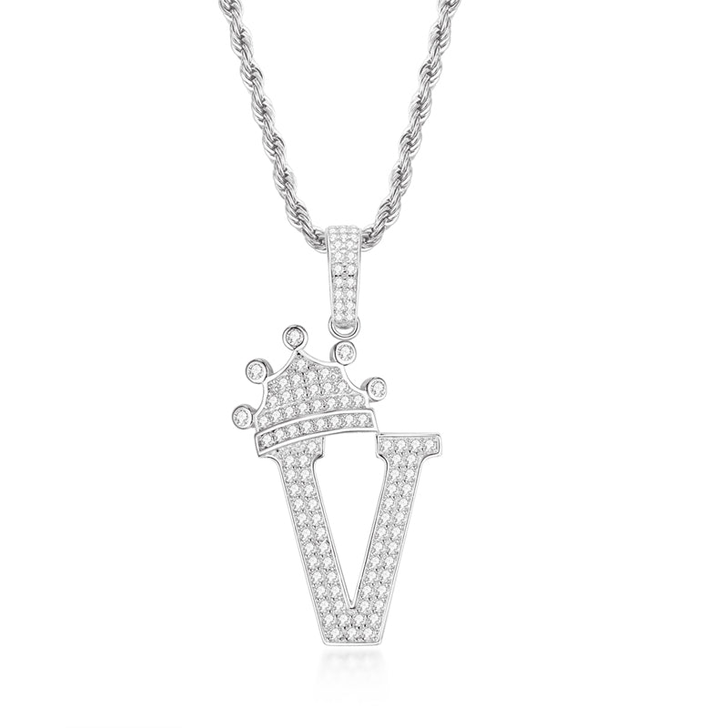 necklace letter v