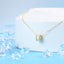 Emerald Created White Diamond Gear Pendant Necklace