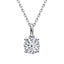 Solitaire Round Cut Sparkling 5mm Moissanite Stud Earrings & 6.5mm Moissanite Necklace Set