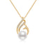 14K Gold Filled Swan Natural Freshwater Pearl Necklace