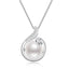 925 Sterling Silver Oblate 9-10mm Freshwater Pearl Fashion Pendant 18