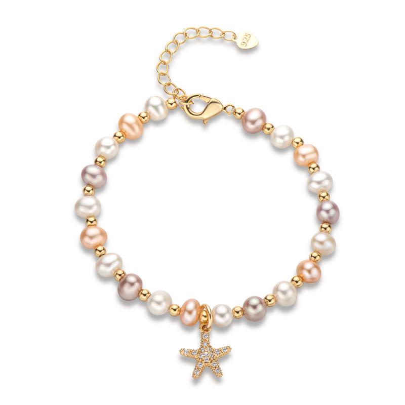 Starfish Natural Cultured Freshwater Pearl Bracelet