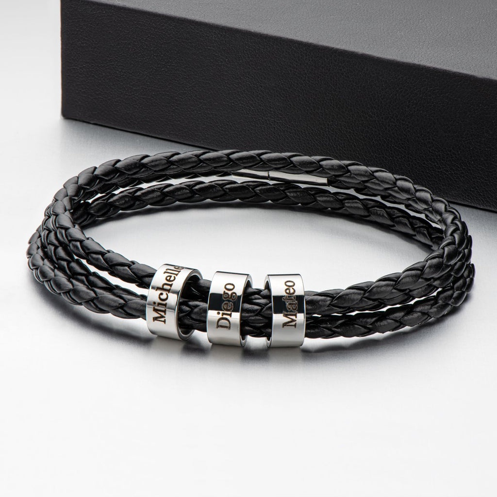 Men Bracelet With Small Custom Beads
