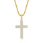 Round Cut Created Diamond Hip-Hop Cross Pendant Necklace 23.62''