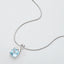 4.5ct Cushion Cut Natural Blue Topaz Pendant Necklace with Chain 18‘’