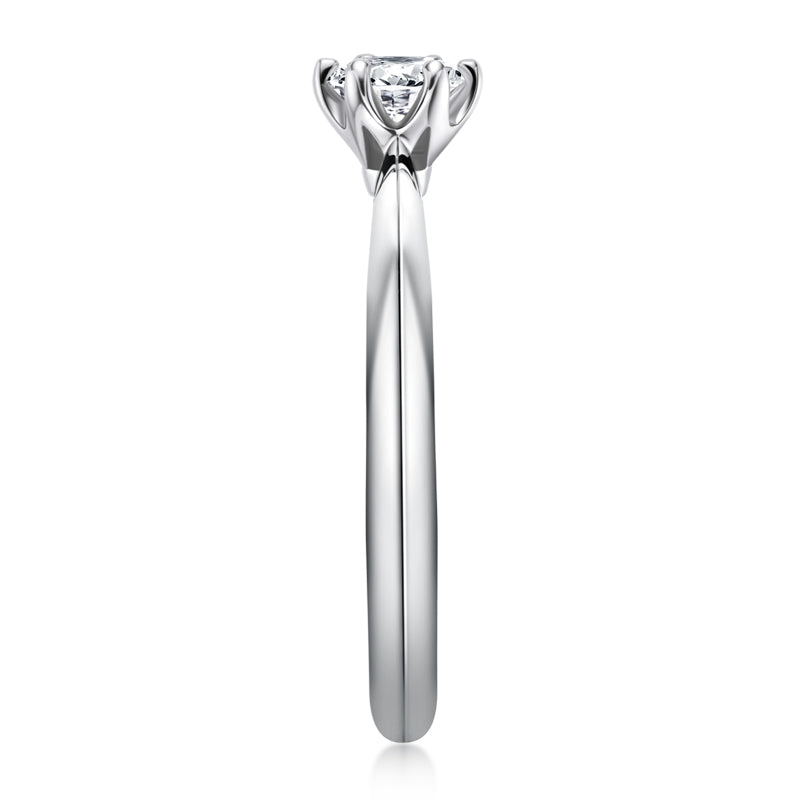 Sterling Silver/18K Gold Classic Round Brilliant Cut Moissanite Diamond Solitaire Ring