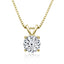Classic Round Created White Diamond Pendant Necklace