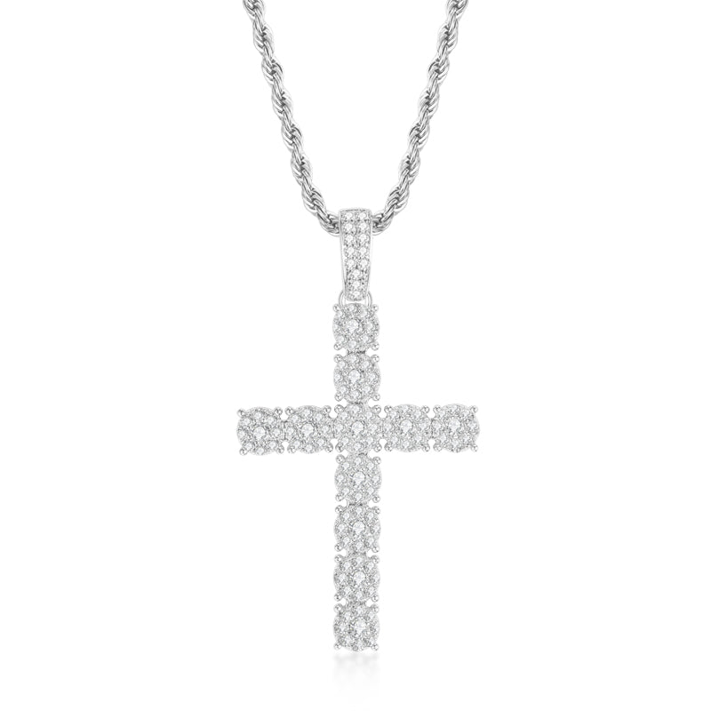 Personalized Cross Long Chain Cool Men Pendant Necklace 23.62''