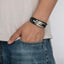 Multiple Layers Custom Bracelets for Men Personalized Engraved Bracelet ID Wristband
