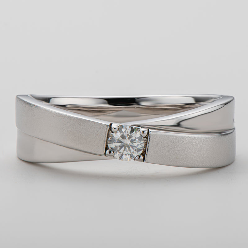 Round Cut Moissanite Diamond Men's Ring
