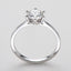 Classic Round Cut Moissanite Diamond Six Prong Solitaire Rings