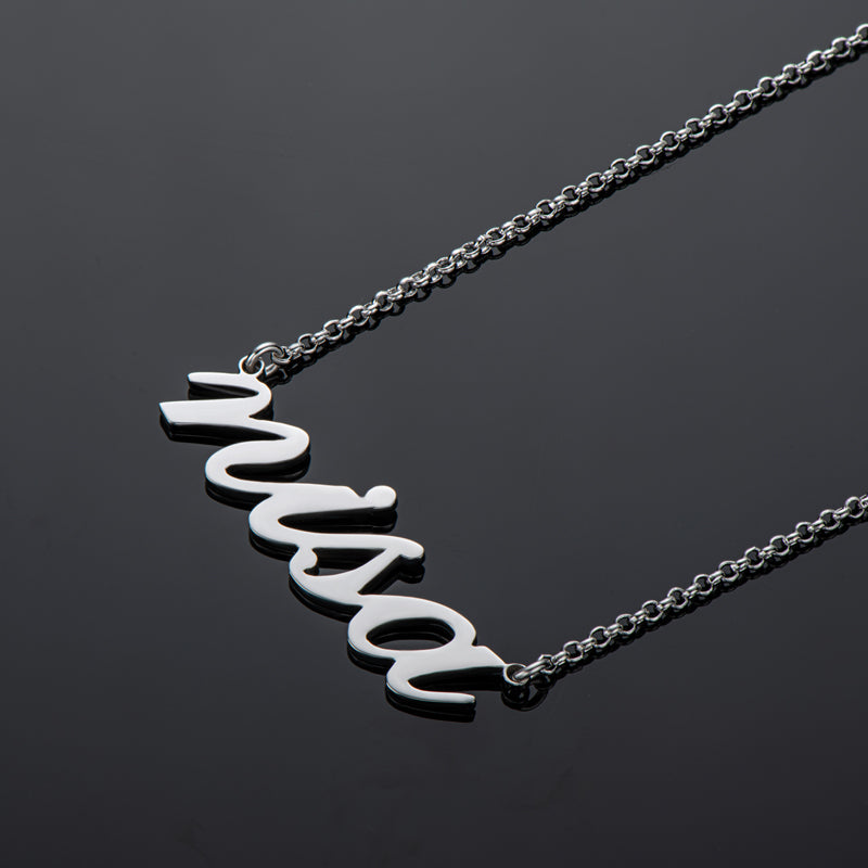 925 Sterling Silver Custom Name Necklace 18K Gold Plated for Women