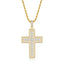 Round Cut Created Diamond Hip Hop Charm Cross Pendant Necklace 23.62''
