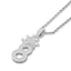 Number 8 Created Diamond Hip Hop Long Chian Pendant Necklace 23.62''