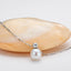 Sterling Silver 8mm Cultured Freshwater White Pearl Pendant Necklace