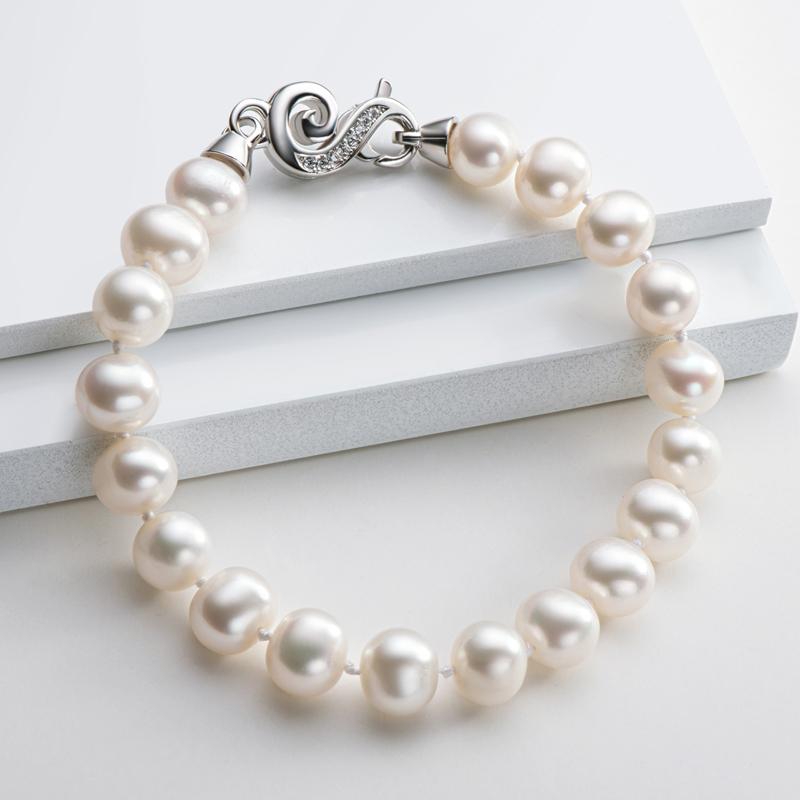 6-11mm White Freshwater Pearl Bracelet
