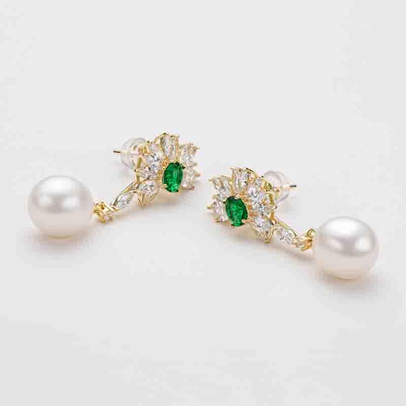 Luxury Natural Cultured Freshwater Pearl Drop Earrings