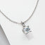 Solitaire Round Cut Sparkling 6.5mm Moissanite Necklace