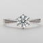 Classic Round Cut Moissanite Diamond Six Prong Solitaire Ring