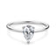 Pear Shaped 1.0ct Moissanite Diamond Solitaire Ring