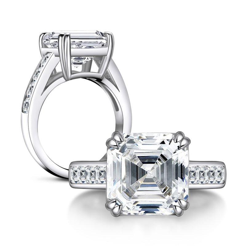 Asscher Cut Created Diamond  Ring