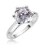 3CT Six Prong Created White Diamond Solitaire Ring