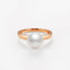 18k Rose Gold Akoya Saltwater Cultured Pearl Ring