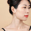 18K Rose Gold Freshwater Cultured Pearl Dangle Earrings for Women