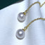 925 Sterling Silver Freshwater White Pearl Drop Earrings