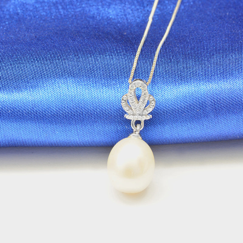 Freshwater Pearl Pendant Sterling Silver Necklace
