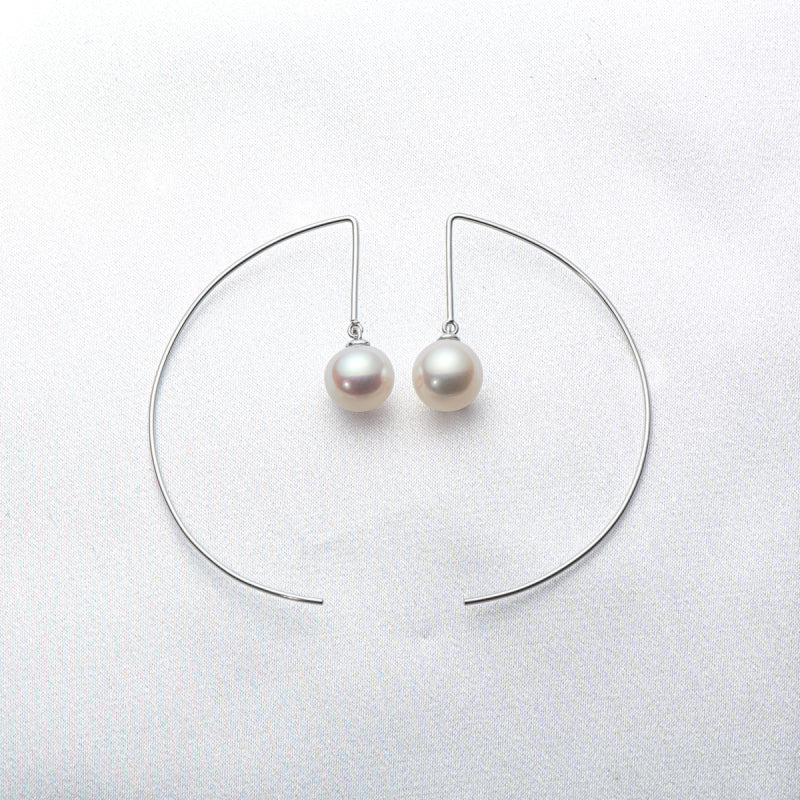 Personalise 7.5-8mm Freshwater Pearl Hook Fishhook Earrings