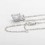 Emerald Cut 7x9mm Created Daimond Pendant Necklace