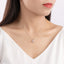 Trillion Shaped 7x7mm Created Daimond Pendant Necklace