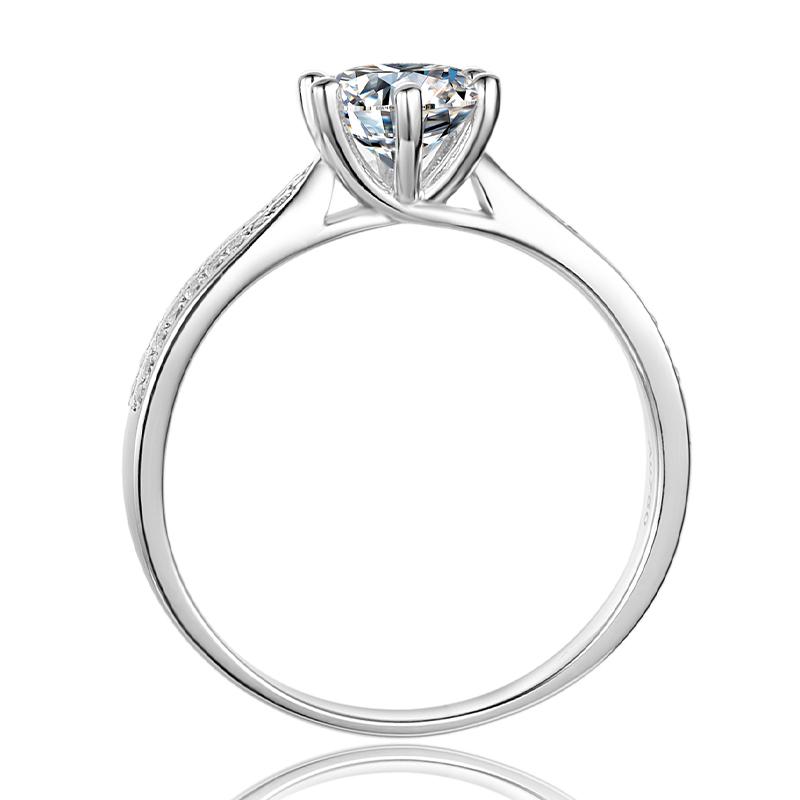 Classic Six Prong Round Cut Moissanite Ring