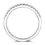 925 Sterling Silver Round Cut 1.5mm Moissanite Ring Wedding Band Women