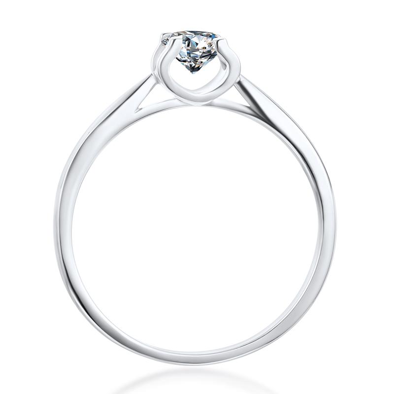 Round Cut Moissanite Diamond Solitaire Ring