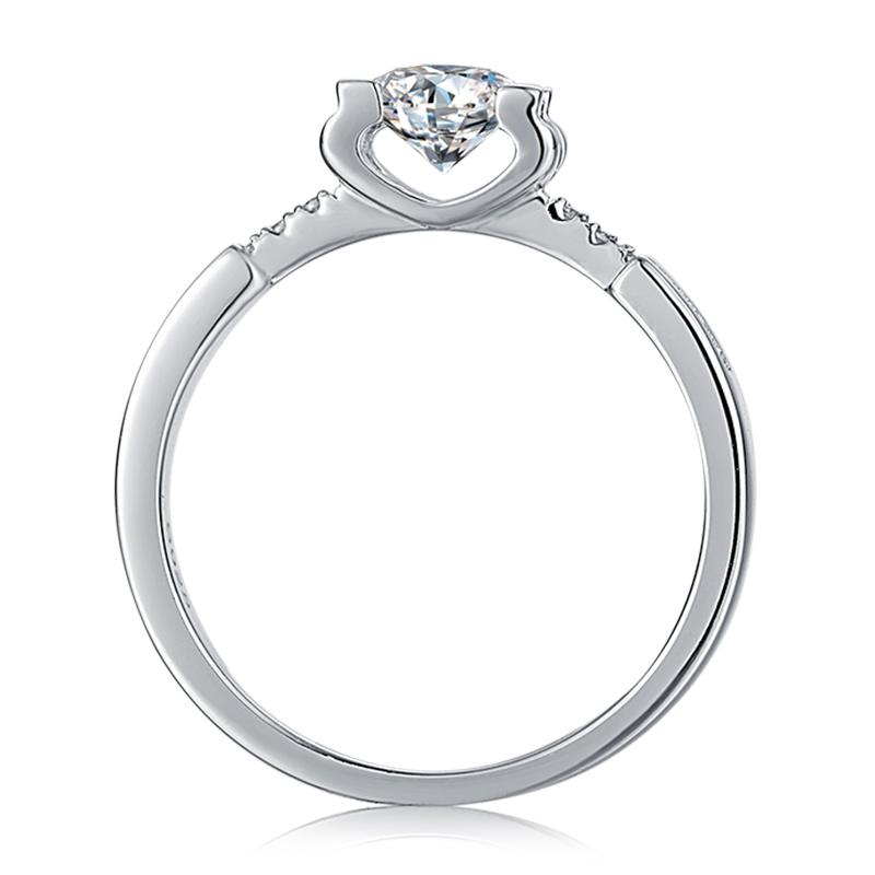 Round Cut Moissanite Diamond Small Waist Ring