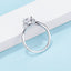 925 Silver Round Moissan Diamond One Carat Heart Flower Ring for Women