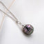 Sterling Silver Cultured Tahitian Black Baroque Pearl Pendant Necklace