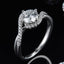 Round Brilliant Cut Moissanite Diamond Twisted Ring