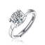 0.5/1.0/2.0/3.0CT Round Cut Moissanite Diamond Solitaire Ring Adjustable Size
