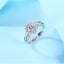 Halo Round Brilliant Cut Moissanite Diamond Ring with Adjustable Size