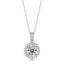 Halo Round Cut Moissanite Diamond Pendant Necklace