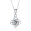Clover Round Cut Moissanite Diamond Pendant Necklace