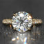 14K/18K Gold Round Cut 4Carat Moissanite Diamond Ring