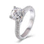 14K/18K Gold Round Cut 1 Carat Moissanite Diamond Classic Engagement Ring