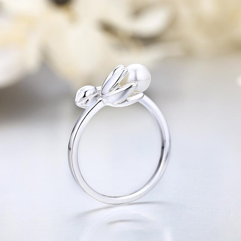 Round Cut Created White Diamond Nature Ring