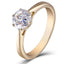14K/18K Gold Round Cut 1ct Moissanite Diamond Solitaire Ring