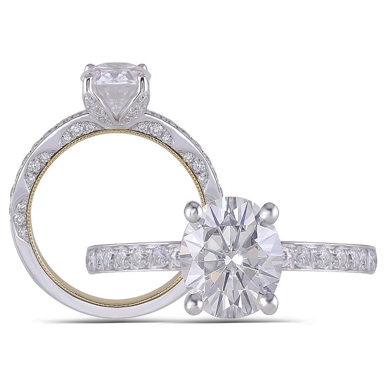 14K/18K Gold Oval Cut Moissanite Diamond Vintage Ring for women