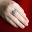 14K/18K Gold 6.5mm Round Cut Moissanite Diamond Halo Ring